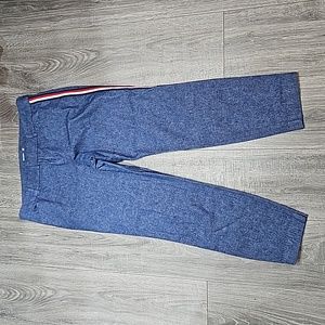 🛍 Old navy pixie red white blue striped ankle jeans size 8